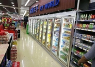 Supermarket Cool Drink Display Cold Room, Commercial Walk Di Ruang Freezer